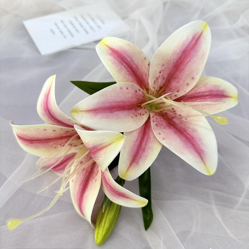 Luxury Lily 3d Printed Fake Flowers For Wedding Celebrations And Studio Use