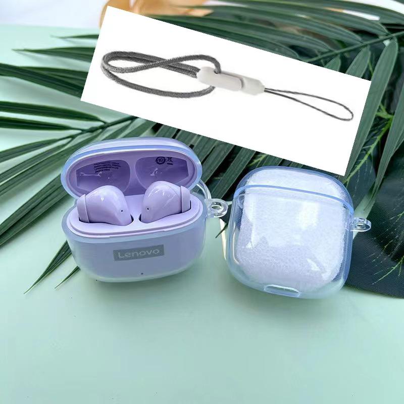 Прозрачный мягкий защитный чехол для наушников Lenovo LP40 Pro