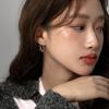 Серьги Retro Light Luxury Commuter Modern Black Zircon Персонализированные преувеличенные трендовые универсальные круглые серьги-пряжки