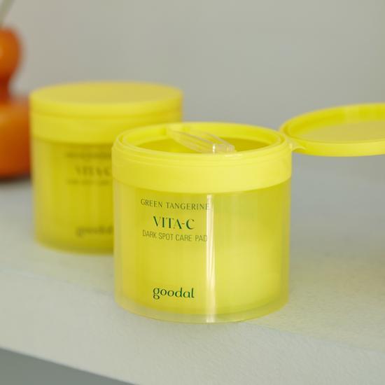 Goodal Салфетки для проблемной кожи Green Tangerine Vita C 140 листов (70 листов + 70 листов сменных)