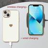 Coque de Protection - Luxe - pour iPhone 13 Pro Max - Blanc - Motif Coeur - Antichoc TPU