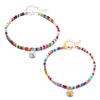 Adjustable Beaded Anklets Beach Ankle Bracelet Bohemian Colorful Beads Anklets Cute Women Girls Summer Foot Jewelry