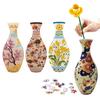 3D Puzzle Vase Adults DIY Floral Puzzle Vase 160 Pieces of Puzzle Vase Flower-Themed Art Puzzle Vase Gift for Housewarming Home Decoration