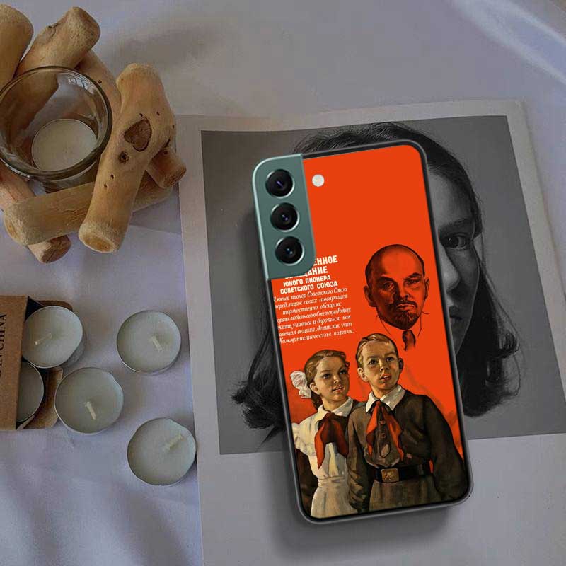 Чехол для телефона с изображением флага Советского Союза от lenin для Samsung A15 A25 A35 A55 Galaxy A70S A50S A30S A30 A40 A71 A51 A41 A31 A21 A11 A01 A20S A1
