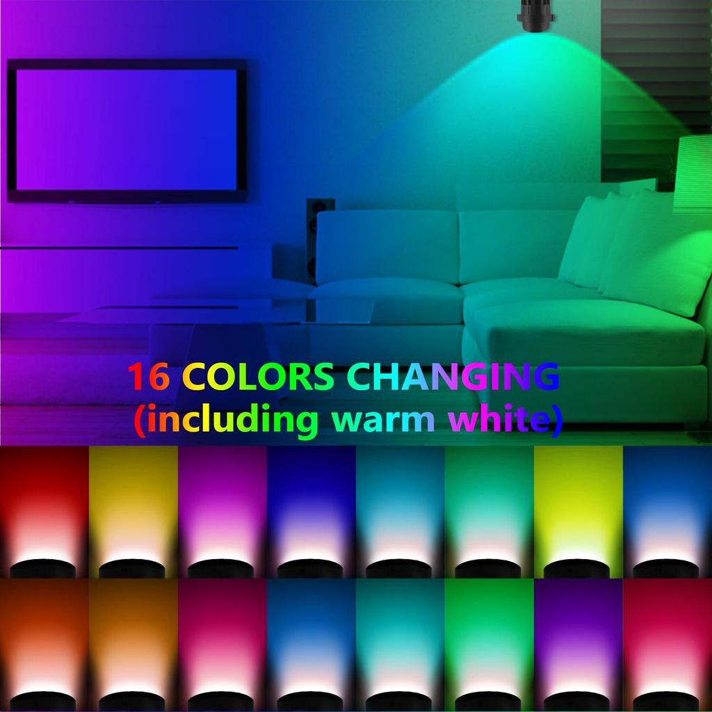 Газонный светильник RGBW: Управляемый пультом штекерный светильник для дворика, ландшафтной подсветки и настенной подсветки.