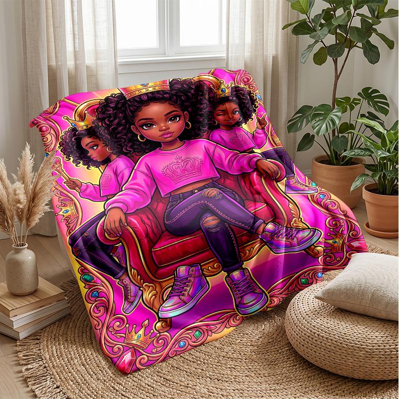 Queen of the Stars Theme blanket Lightweight Warm Flannel Blanket Decorative Throw Blanket for Home Decoration