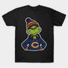Мужская черная футболка с принтом Гринч Chicago Bears - Забавная рождественская футболка NFL для фаната Чикаго M0422 - Dorian789 #001 Печать на трансферной бумаге без вырезания Хлопковая футболка