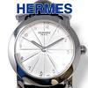 Б/у Hermes HERMES H Watch Rondo HR1.210 Светло-серебристый циферблат Кожаный ремешок Кварцевые женские часы