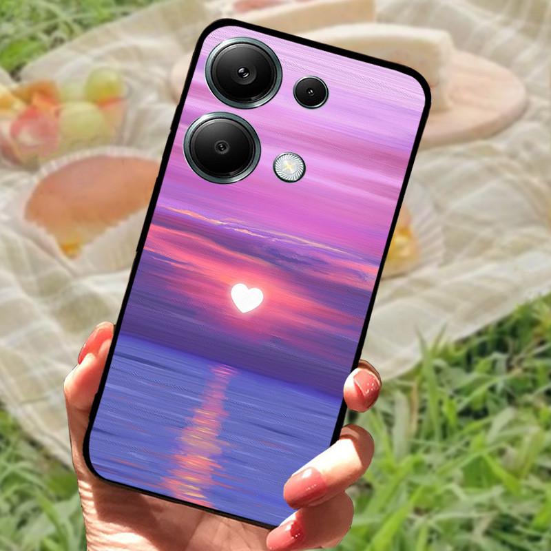 Чехол для Poco M6 Pro 4G Чехол Poco M6 4G Силиконовый Мягкий Мраморный Бампер Coque для Xiaomi Poco F6 Redmi Turbo 3 5G Защитные Fundas