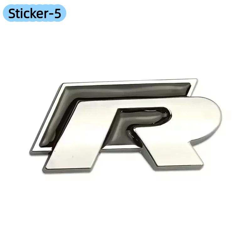 3D Metal R Emblem Car Trunk Badge Sticker for G-olf R Line P-olo P-assat J-etta T-ouareg