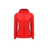Li Ning Badminton Series Solid Color Printed Logo Zipper Hoodie Fleece Long Sleeve Sweatshirt Women Sweatshirt Crimson-Red AWDSA04-3