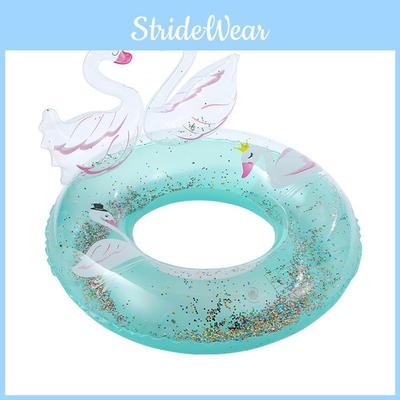 Милый блестящий 3D лебедь плавательный круг для детей утолщенный подмышечный круг кольцо для безопасности на воде