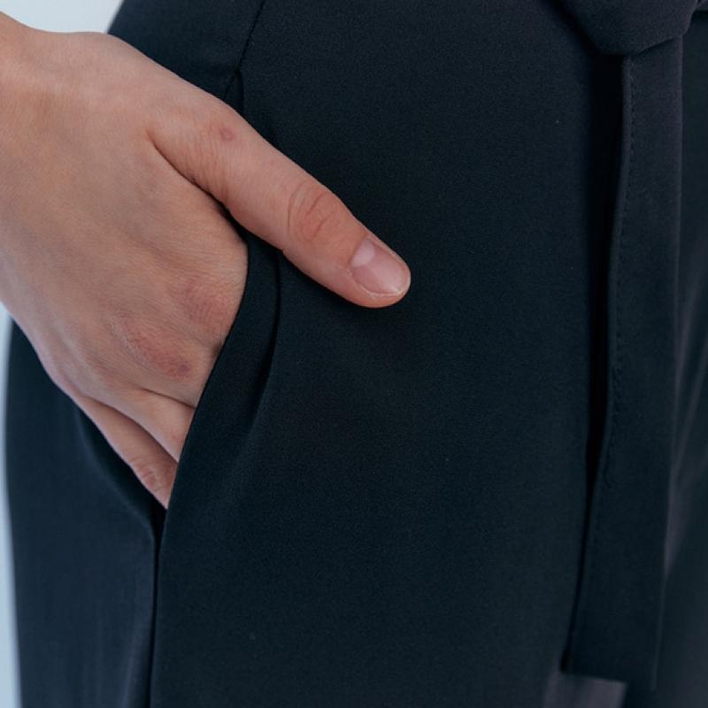 Maxza High Waist Belted Semi Wide Slacks Zc09ql601on