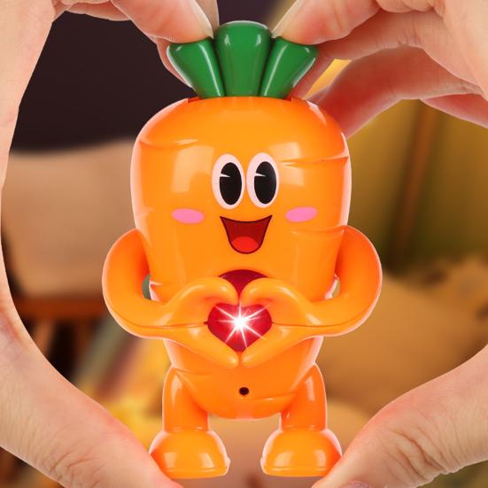 Игрушка-морковка с жестами любви, нажимайте на светящуюся игрушку «Я люблю тебя», говорящая игрушка-морковка, подвижное сердце любви