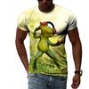 Hip Hop Funny Frog Summer New Men's Personality T-Shirt 3D Printing Creative Trend Short Sleeve Fashion Casual Round Neck Shirt