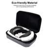 Жесткий чехол для переноски с крышкой для линз Водонепроницаемая дорожная сумка для хранения дома Сетчатый карман для VR-гарнитуры Meta Quest 3, игрового контроллера