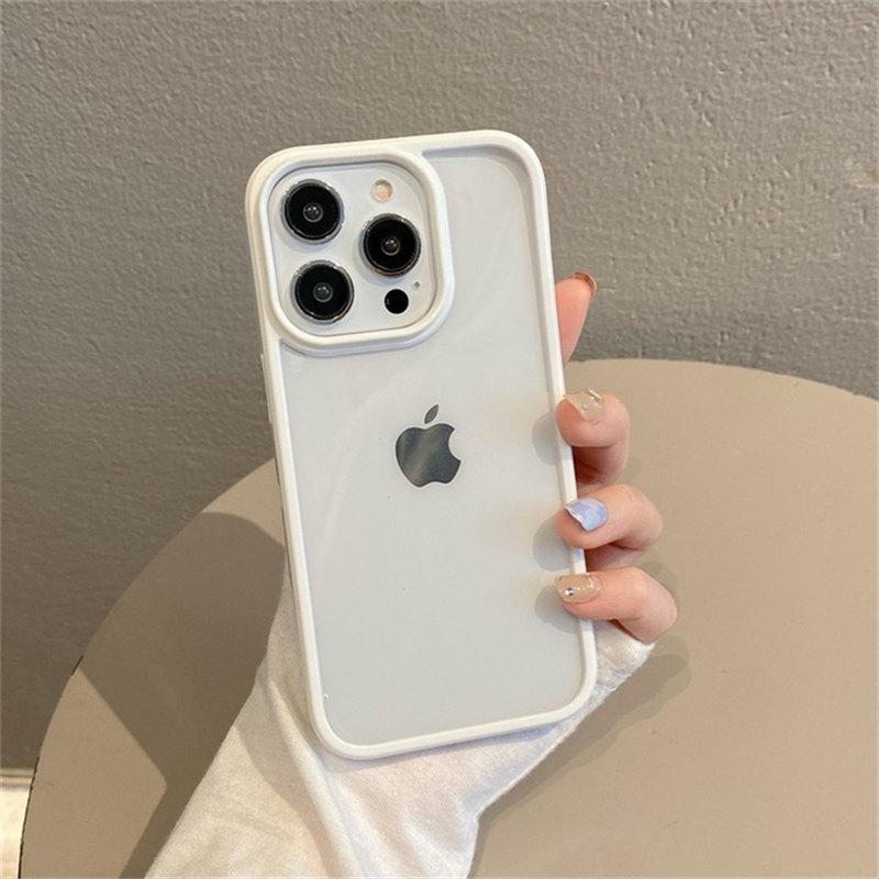 Прозрачный чехол-бампер цвета конфет для iPhone 16 15 14 13 Mini 12 11 Pro Max XR XS X 7 8 Plus SE2020, мягкая противоударная задняя крышка