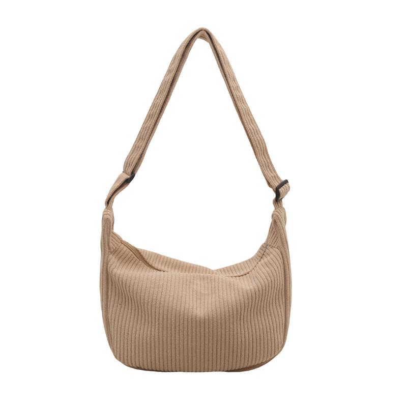 Вельветовая ленивая сумка-мессенджер на одно плечо в японском стиле, литературная, шикарная, студенческая, повседневная, корейская версия, женская простая сумка-пельмень