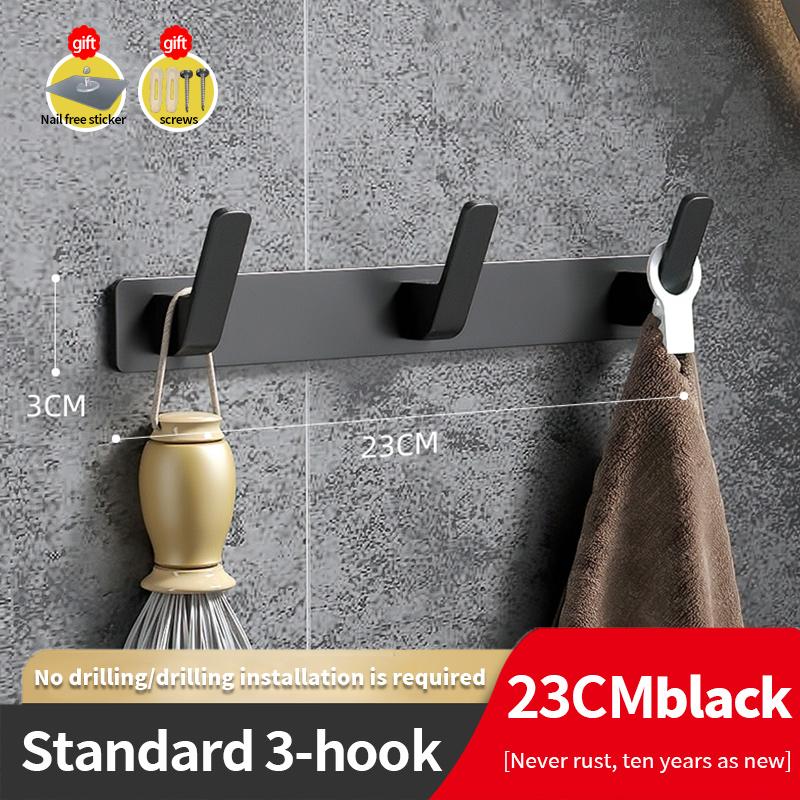 YUNJIEYA Черно-белые Дверные Крючки Крючок Для Одежды Вешалка Полка Органайзер Полка Для Хранения Душевая Стена Вешалка Кухня Аксессуары Для Ванной Комнаты