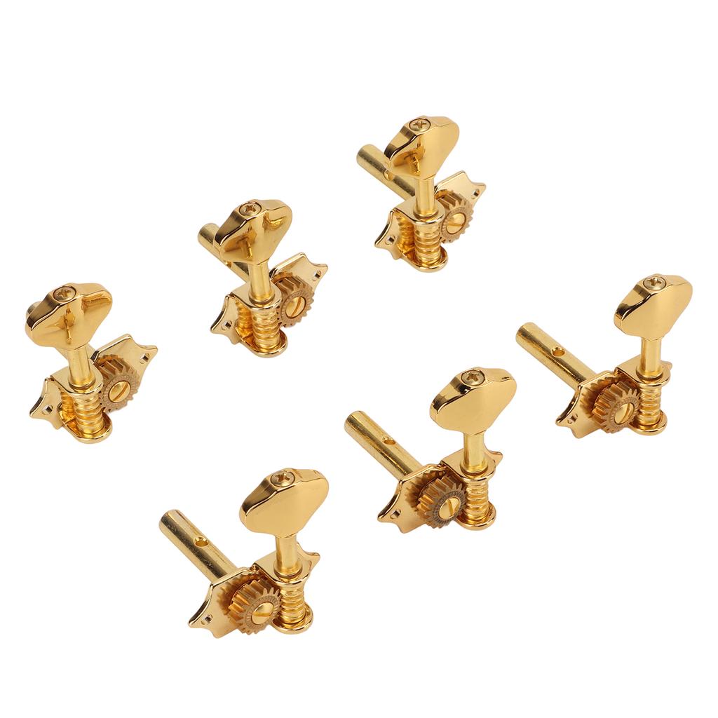 6 шт. Колки для настройки гитарных струн Металлические Открытые Колки Ключи Головки машинок Комплект для Акустической Электрогитары