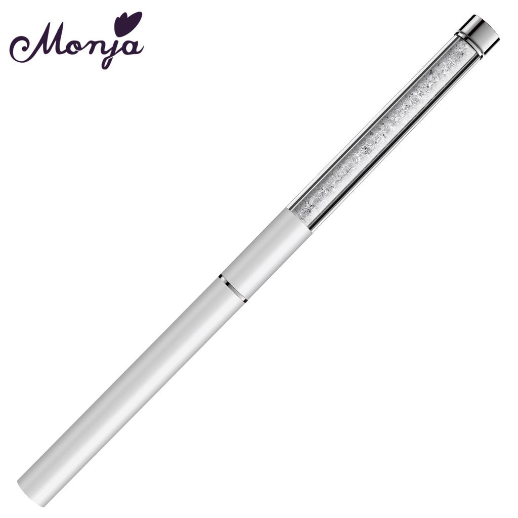 monja Ручка со стразами, многофункциональная кисть для рисования ногтей, полоски, линии, цветы, гель для ногтей, ручка для рисования, маникюрный инструмент