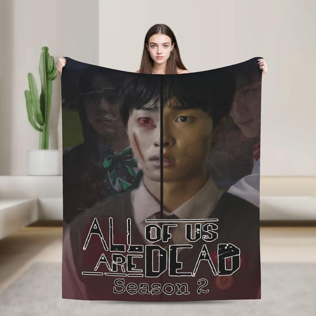 All Of Us Are Dead Flannel Blanket Spring Soft Throw Blanket for Girls Boys Living Room Funny Bedspread Sofa Bed Cover