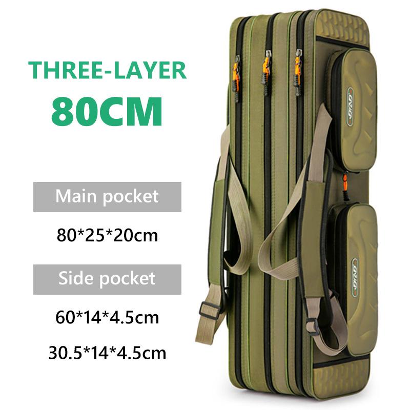 Многофункциональная водонепроницаемая сумка для удочек, сумка для рыболовных снастей, легкая сумка для удочек, вместительная сумка для удочек для соленой воды