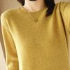 Осень и зима новые свитера с круглым вырезом, женские пуловеры, трикотаж, сплошной цвет, с длинным рукавом, женская тонкая подкладка, короткая подкладка