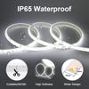 AC 110V 220V COB LED Strip Waterproof EU UK US Kit 3000K 4000K 6000K Garden Home Decor High Bright Flexible Ribbon Neon Light