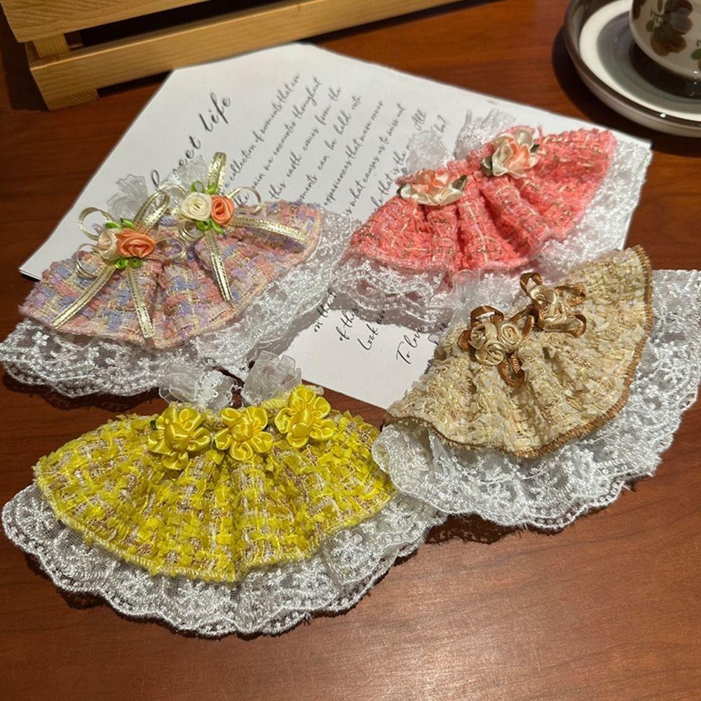 Pretty Princess Dress Floral Lace Doll Accessories  for West Highland Labubu