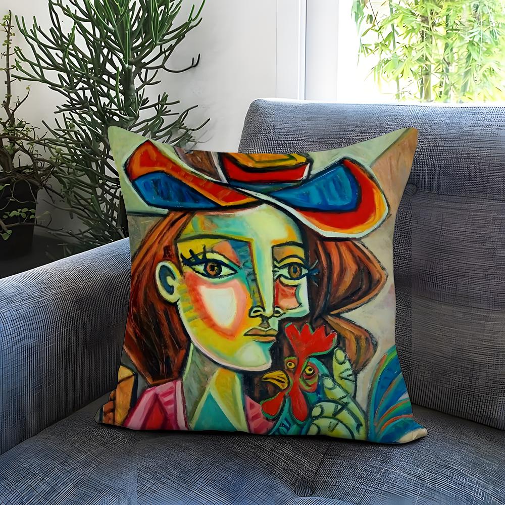 P-Picasso Арт Наволочка Удобная Двусторонняя Наволочка Идеально для Автомобиля Дивана Спальни и Не Только