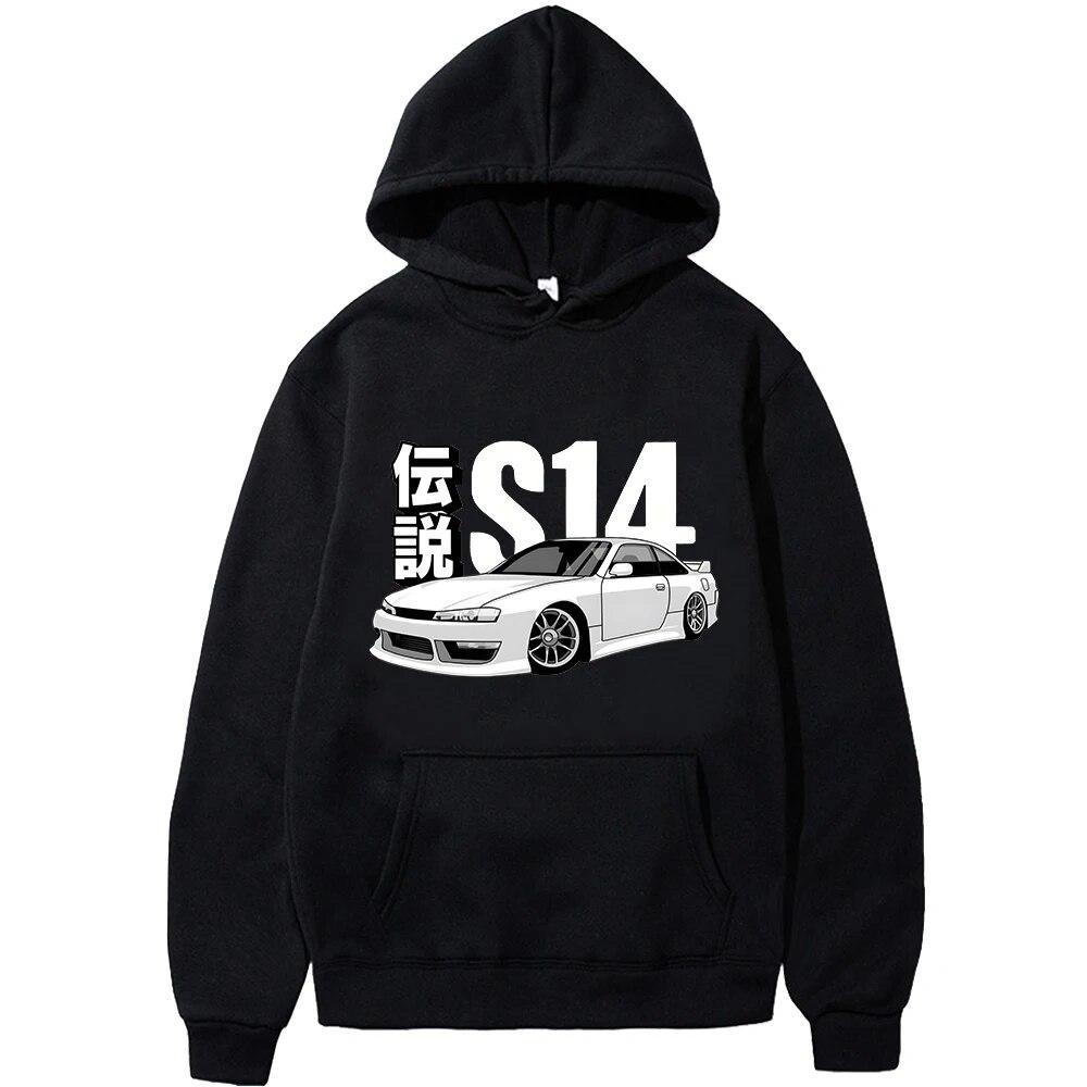 Anime Initial D Printed Hoodie Men Women Casual Fashion Hooded Shirt Long Sleeves Pullover Sweatshirts Oversized Unisex Clothing