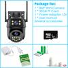 ICSEE 8MP 4K Двойная линза WIFI Камера видеонаблюдения Умный дом PTZ 360 Беспроводная Наружная HD Видео Безопасность IP-камеры CCTV Водонепроницаемая