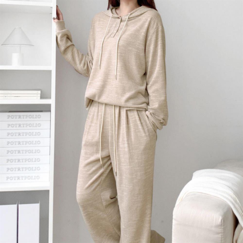 New ArrivalS Open Run Women S Button Long Sleeve Hoodie looSe Wide pantS Set