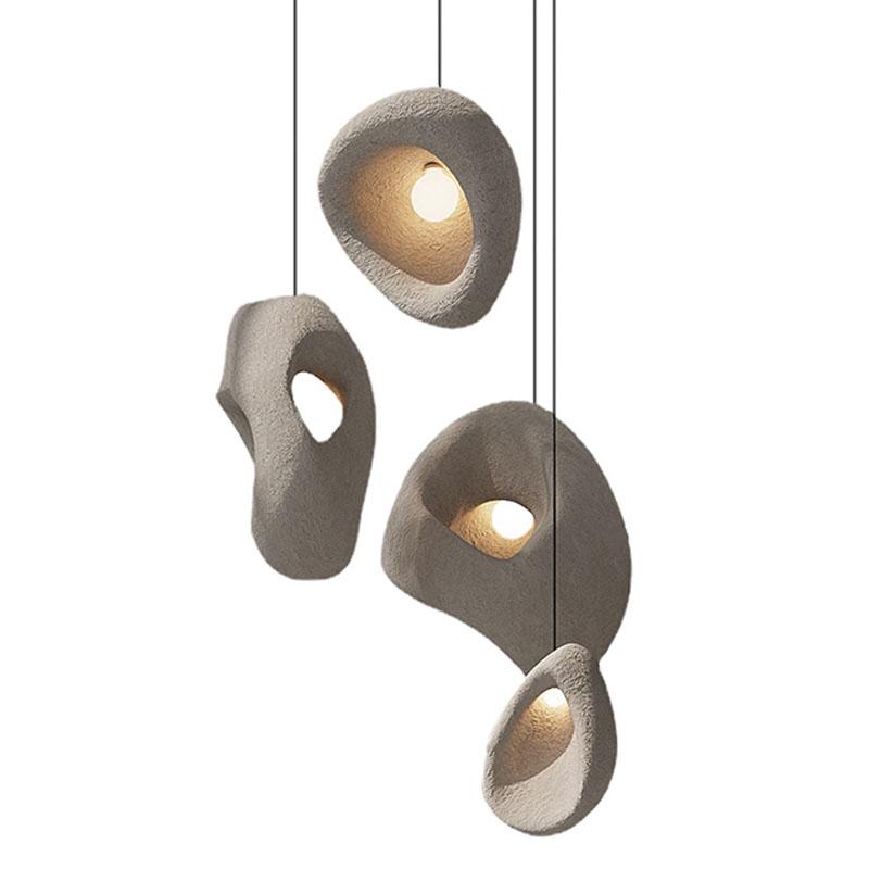 Люстры для лестницы в стиле ваби-саби, креативная лампа, дизайнерская японская люстра, домашний декор, гостиная, дуплекс, внутреннее освещение