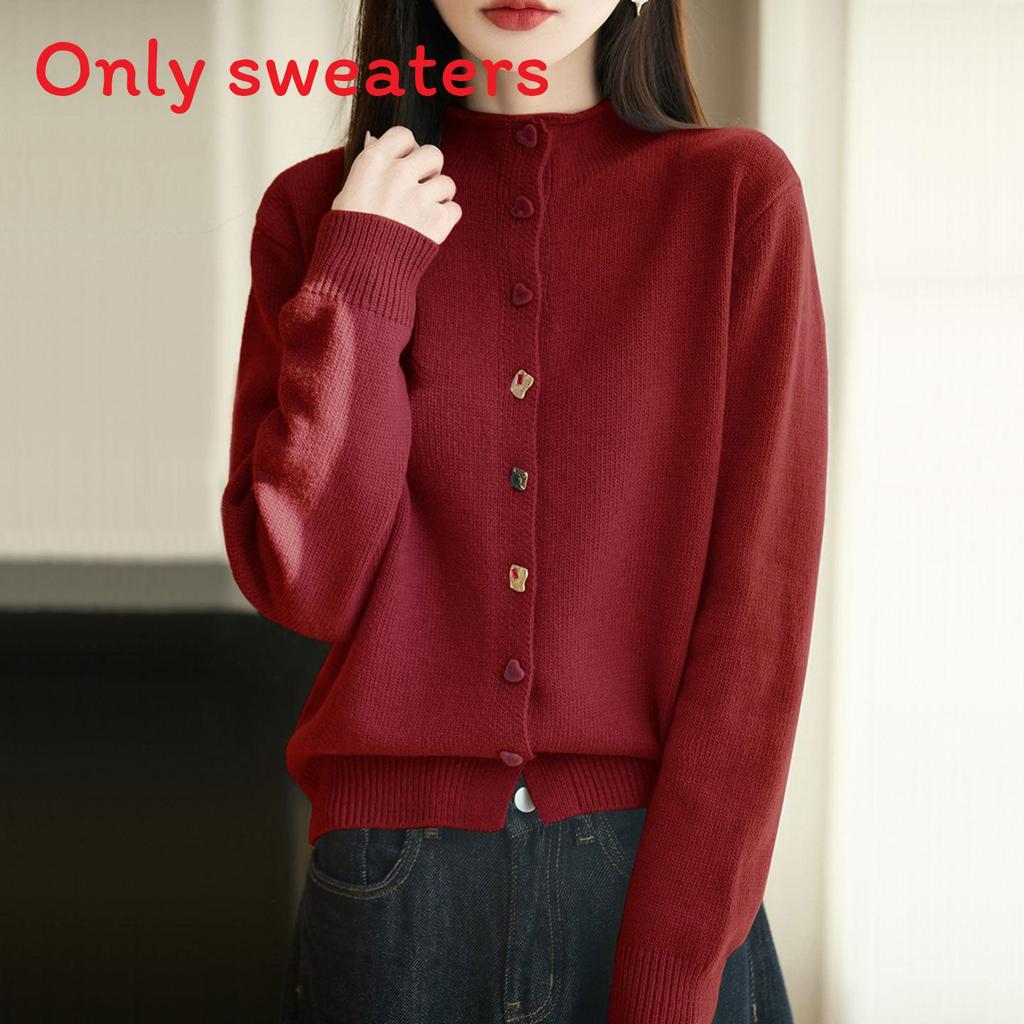 Womens Knit Cardigan With Andy Plush Fabric For Casual Office Wear