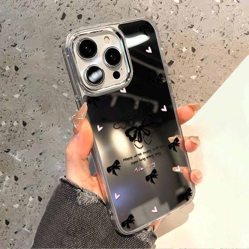 Many Styles Makeup Mirror Phone Case For IPhone 17 17E 16E 16 Pro Max 13 11 15 14 12 Air Cute Cat Painted Funda Coque Cover