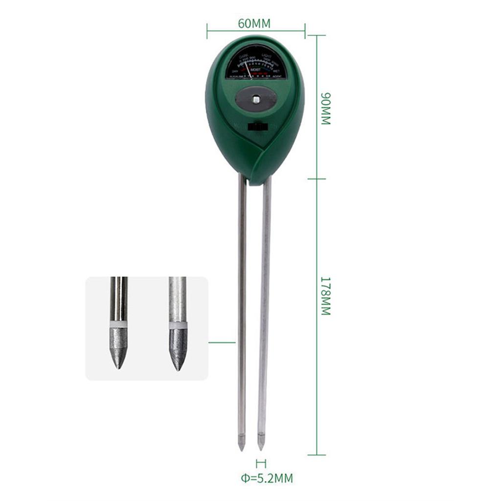 Тестер почвы PH Свет Влажность Метр 3 в 1 Набор для тестирования почвы для комнатных и уличных растений, сада