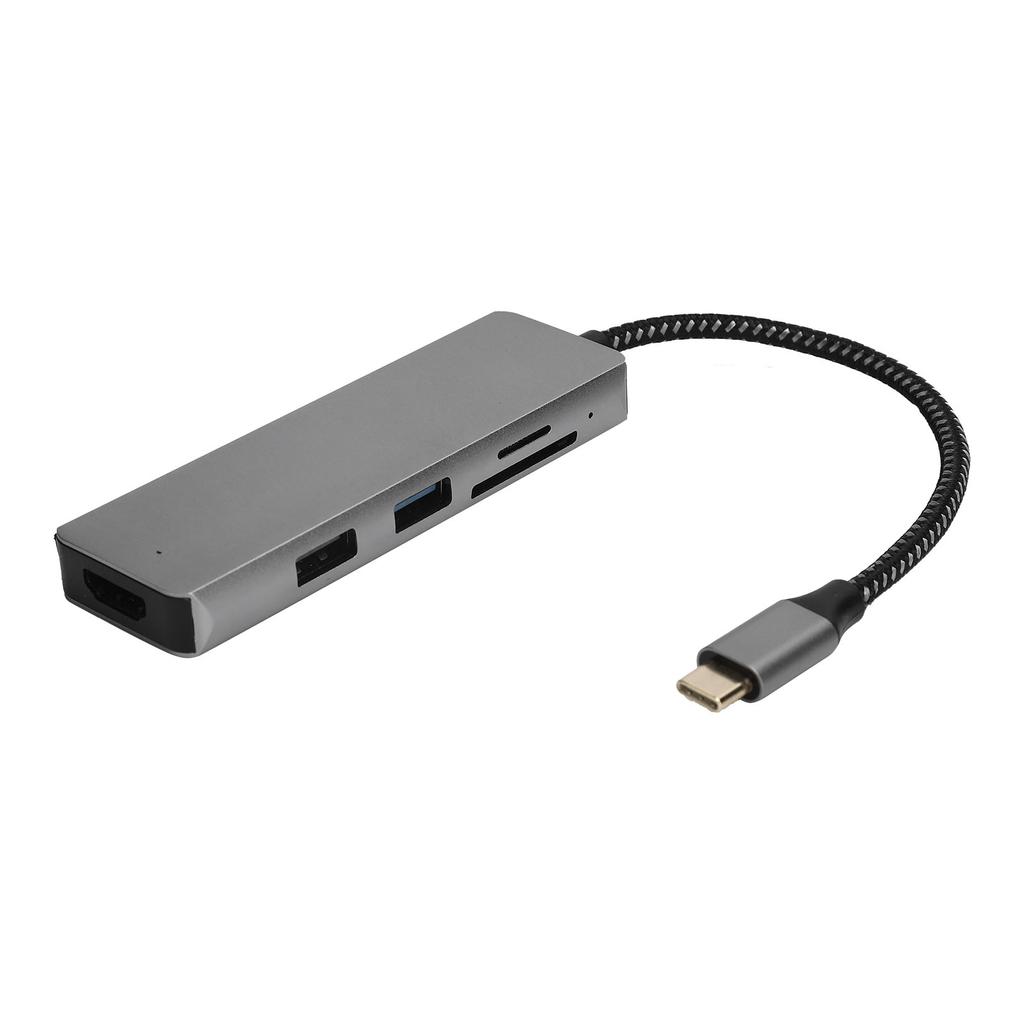 Адаптер-хаб Картридер 5-в-1 TypeC USB 3.0 4K Высокое Разрешение Мультимедийный Интерфейс