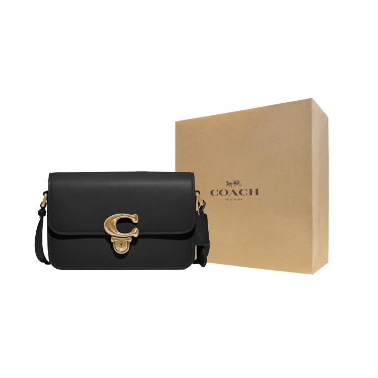 COACH Studio Leather Shoulder Bag , Crossbody Bag Large Women's Black (Unisex) Crossbody Bags C6641 B4BK