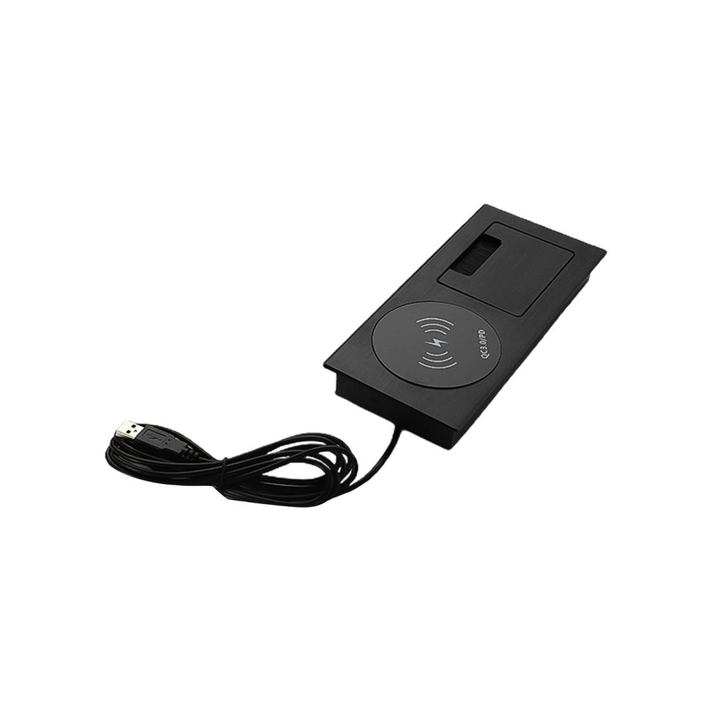 Коробка для управления проводами Настольный концентратор для организации кабелей с функцией беспроводной зарядки Попрощайтесь с запутанными проводами Коробки