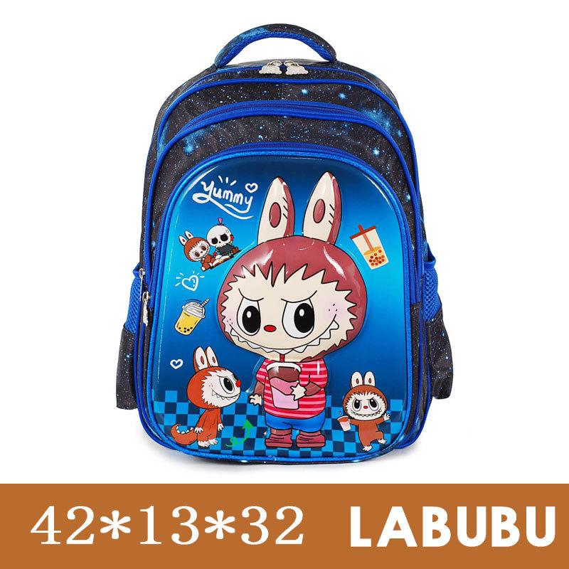 Школьный рюкзак Labubu Мультяшный школьный рюкзак Милый 16-дюймовый Большой вместимости 3D Жесткий каркас Школьный рюкзак