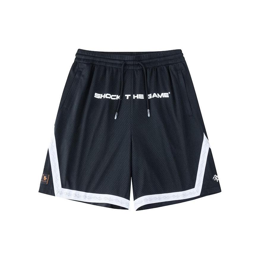 ANTA Basketball Collection Basketball Shorts Men's Black Moderate Straight Fit Pants 152331350-3