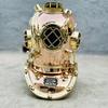 55.88 Cm Copper Brass Diving Helmet U.S Navy Mark V Scuba Divers Helmet