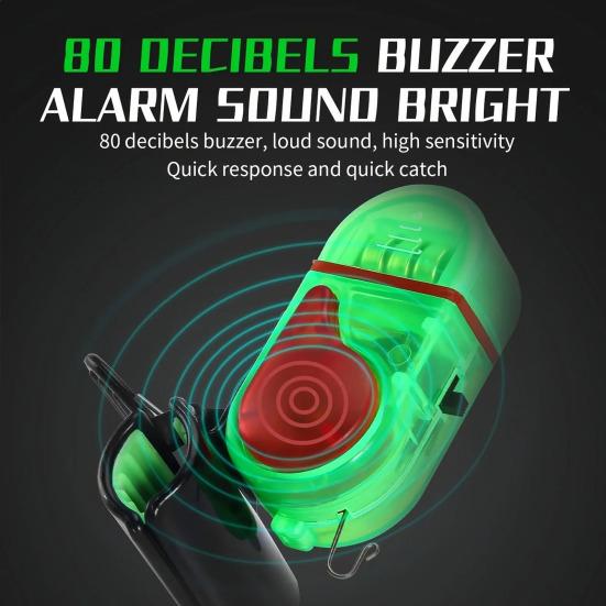 Сигнальная лампа поклевки на рыбалке с зажимом 80 дБ Ночной световой сигнал для удочки