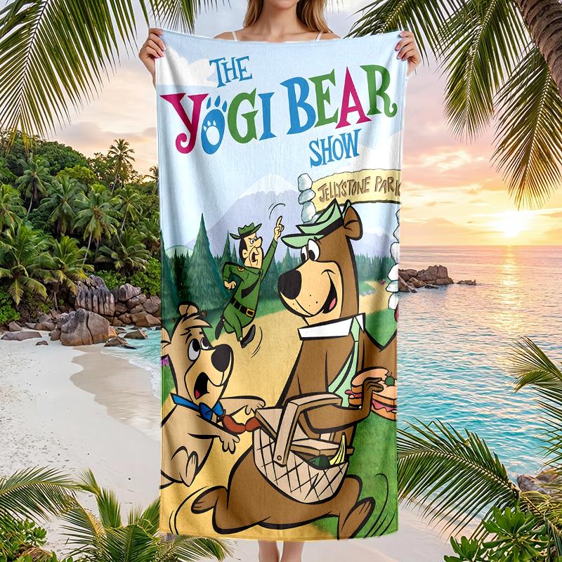 Yogi Bear Show Fashion Beach Towel: Ideal for Summer Adventures Soft, absorbent and quick drying suitable for swimming and bathing