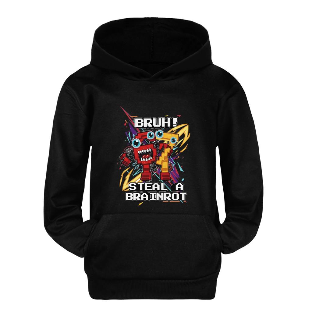 5227 Дети Мальчики Девочки Steal a Brainrot 67 Six Seven Printed Casual Long Sleeves Hoodies Top