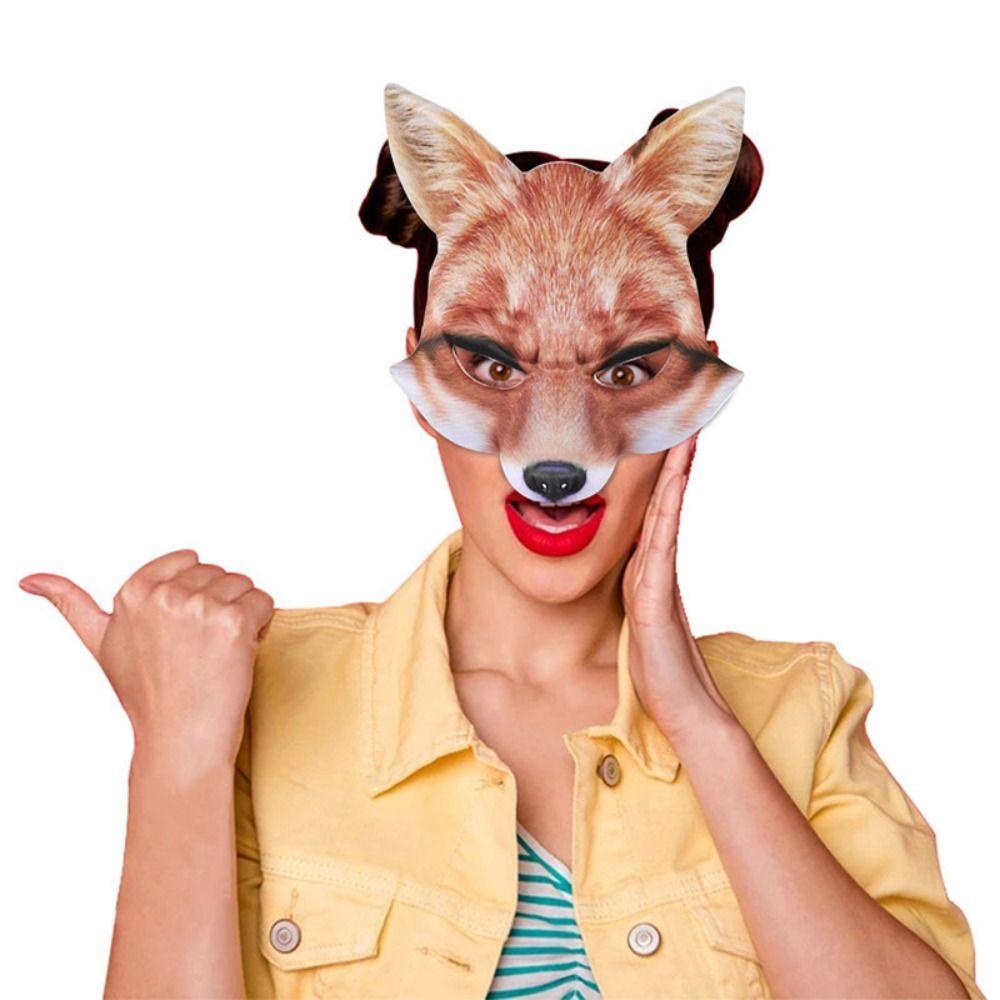Animal Cosplay Mask EVA Half Face Cover Sexy Fox Mask Halloween
