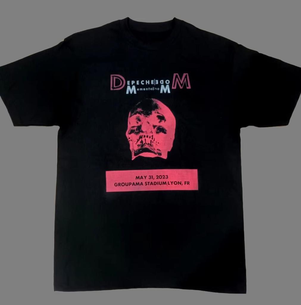 Depeche Mode Geometric DM Logo Black Band TShirt Cotton Graphic Tee Unisex Women Summer Streetwear