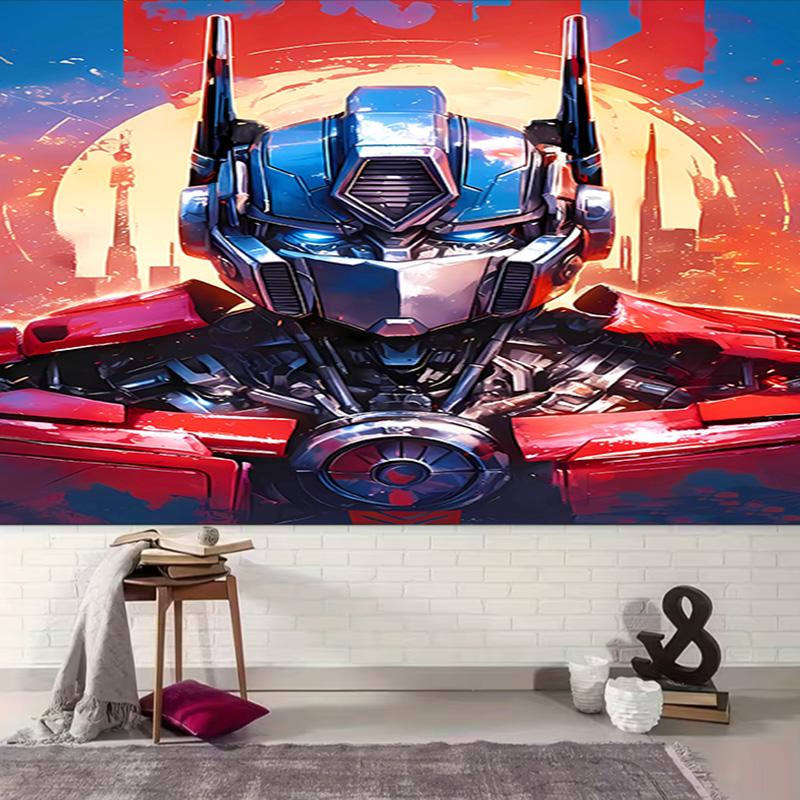 1pc Bumblebee and Optimus Prime1 Tapestry, Living Room, Bedroom, Office, Party Decor, Ideal Festive Gift
